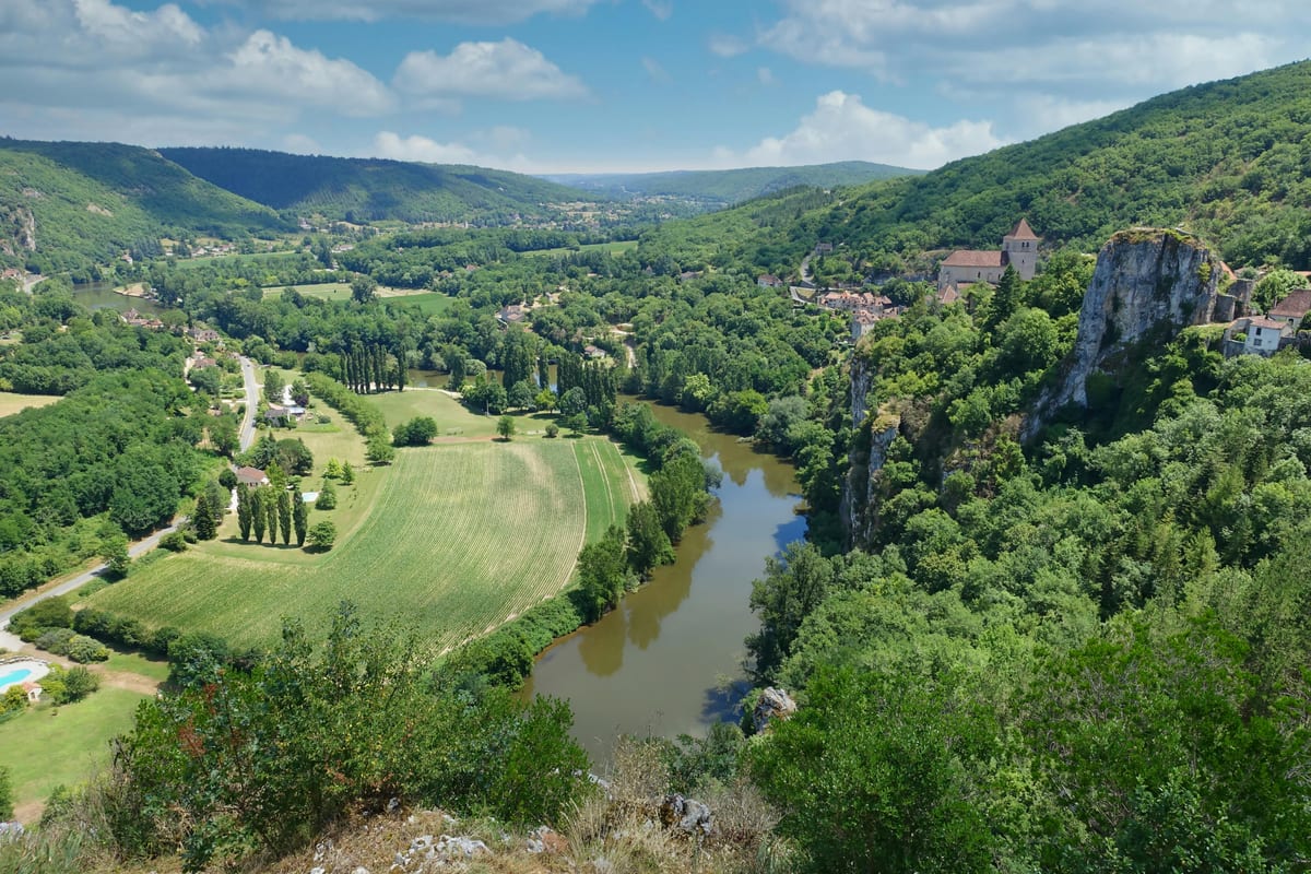 Paysage du Lot-et-Garonne autour d’un secteur touristique